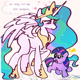 blush duo female female/female feral horn regalia simple_background speech_bubble student teacher teacher_and_student thought_bubble wings young aj_yumesh1p friendship_is_magic hasbro my_little_pony mythology princess_celestia_(mlp) twilight_sparkle_(mlp) equid equine mammal mythological_creature mythological_equine unicorn winged_unicorn 1:1 hi_res