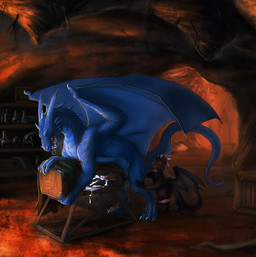 all_fours anal anal_fisting anal_penetration animal_genitalia anthro anthro_on_feral bestiality blue_body blue_scales bodily_fluids breeding_mount cave claws cum cum_collecting cum_in_sex_toy cum_on_own_penis cum_on_penis cum_on_self cumshot duo ejaculation erection eyes_closed feral fisting genital_fluids genitals hands-free horn inside male male/male masturbation membrane_(anatomy) membranous_wings open_mouth orgasm penetration penis scales size_difference tail tapering_penis teeth tongue tongue_out wings gardeaalgedo mythology dahrzin vrelgor dragon kobold mythological_creature mythological_scalie scalie 2017 digital_media_(artwork) hi_res