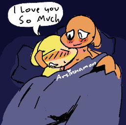 after_sex ambiguous_gender anthro bed bedding bedroom blanket blanket_grab blush blush_lines bodily_fluids dialogue duo furniture i_love_you implied_incest orange_body pillow simple_background speech_bubble sweat toony under_covers yellow_body arsinnamon mythology lemon_(arsinnamon) orange_(arsinnamon) dragon mythological_creature mythological_scalie scalie low_res inbred_(lore) mother_(lore) mother_and_child_(lore) mother_and_son_(lore) parent_(lore) parent_and_child_(lore) parent_and_son_(lore) son_(lore)
