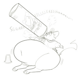 anthro belly big_belly female huge_belly inflation overweight simple_background sitting solo stuffing text weight_gain white_background ridiculouscake louise_thrushwood mammal mouse murid murine rodent wood_mouse 2019 absurd_res hi_res