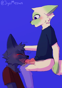 ambiguous_anthro ambiguous_gender ambiguous_penetrated anthro anthro_on_anthro anthro_penetrated anthro_penetrating anthro_penetrating_anthro arm_markings arm_tuft ball_tuft balls big_balls black_body black_fur black_nose blue_eyes blush bodily_fluids bottomless bottomless_anthro bottomless_male clothed clothing dipstick_ears duo ear_markings elbow_tuft erection fellatio fur fur_tuft genitals gloves_(marking) green_body green_fur half-identical_twins head_tuft hybrid_genitalia hybrid_penis knot knotted_penis male male/ambiguous male_anthro male_penetrating male_penetrating_ambiguous markings monotone_background multicolored_body multicolored_ears multicolored_fur nubbed_canine_penis nubbed_penis onomatopoeia oral oral_only oral_penetration paws penetration penile penile_penetration penile_spines penis penis_in_mouth pink_penis pupils saliva saliva_on_penis sex shallow_penetration shirt side_view simple_background sound_effects t-shirt text tongue tongue_out tongue_out_fellatio topwear topwear_only tuft two_tone_body two_tone_fur x-ray_view jiyomeows ciro jiyo canid canine canis domestic_cat felid felinae feline felis hybrid mammal siamese_cat wolf 2025 artist_name colored digital_drawing_(artwork) digital_media_(artwork) english_text hi_res shaded brother_(lore) brothers_(lore) incest_(lore) male_(lore) sibling_(lore) twincest_(lore) twins_(lore)