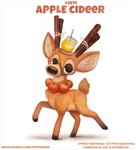 antlers apple apple_cider beverage black_eyes brown_body brown_fur cinnamon_(spice) cinnamon_stick drinking_straw feral food fruit fur horn humor male pitcher plant plate pun simple_background solo string tan_body tan_fur text visual_pun white_background piper_thibodeau deer mammal digital_media_(artwork) digital_painting_(artwork) english_text url