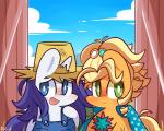 2014 applejack_(mlp) barn blonde_hair chibi clothed clothing cloud equine female friendship_is_magic fur green_eyes hair hat horn horse lifeloser mammal my_little_pony open_mouth orange_fur pony purple_hair rarity_(mlp) sky unicorn white_fur
Rating: Safe
Score: 8
User: anthroking
Date: February 08, 2014