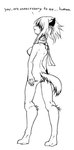 anthro black_and_white breasts butt canid canine canis english_text female mammal monochrome nipples nude side_boob simple_background solo tail text unknown_artist white_background wolf