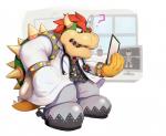 anthro bottomwear clothing computer doctor electronics head_mirror horn humanoid_hands male medical_instrument pants scientific_instrument shell shirt solo spiked_shell spikes spikes_(anatomy) topwear gonzarez1938 mario_bros nintendo bowser dr._bowser dry_bones koopa scalie 2019