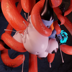 anthro belly big_belly black_nipples bodily_fluids breasts cum cum_in_vagina cum_inflation cum_inside excessive_cum excessive_genital_fluids female genital_fluids hyper_penetration inflation navel nipples penetration pregnant pregnant_anthro pregnant_female solo tentacle_in_vagina tentacle_penetration tentacles vaginal vaginal_penetration phrostbite rose_(rosepawsarts) 1:1 3d_(artwork) absurd_res digital_media_(artwork) hi_res