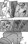 anthro breasts duo female genitals knot licking male male/female nipples penis sucking tongue naholadydragon nintendo pokemon generation_4_pokemon generation_7_pokemon lopunny lycanroc midnight_lycanroc pokemon_(species) comic hi_res