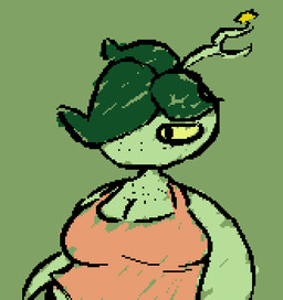 clothed clothing female food fruit melon mote_of_ash not_furry plant solo thick_thighs wide_hips itsss-cereal_(artist) elemental_creature flora_fauna food_creature living_fruit