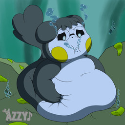 3_fingers air_bubble ambiguous_anthro ambiguous_gender anthro asphyxiation black_body black_fur eyewear fingers fur glasses hand_on_belly hand_on_own_belly head_tuft narrowed_eyes obese obese_ambiguous obese_anthro overweight overweight_ambiguous overweight_anthro puffed_cheeks rock rosy_cheeks round_glasses stuck tail tuft underwater water white_body white_fur yellow_body pinkoshawott nintendo pokemon emolga flying_squirrel generation_5_pokemon mammal pokemon_(species) rodent sciurid 1:1 2024 hi_res