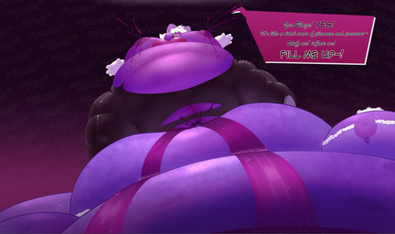 anthro areola aroused begging_for_more belly belly_expansion berry_juice beverage big_belly big_breasts big_vulva black_bodysuit black_clothing black_nose black_skinsuit blueberry_inflation blueberry_juice bodily_fluids body_inflation bodysuit breast_expansion breasts clothing dialogue duo enjoying expansion face_in_crotch fangs female first_person_view genital_expansion genital_fluids genitals gloves hair handwear huge_belly huge_breasts hyper hyper_belly hyper_breasts hyper_genitalia hyper_inflation hyper_vulva immobile inflation juice_(beverage) lactating leaking_juice lips nipples onomatopoeia open_mouth open_smile plap purple_areola purple_body purple_clothing purple_inner_ear purple_lips purple_nipples purple_topwear red_mouth round_body skinsuit slosh smile sound_effects speech_bubble spherical_inflation swelling teeth text tight_clothing topwear torn_bodysuit torn_clothing torn_skinsuit unusual_bodily_fluids unusual_genital_fluids unusual_lactation unusual_vaginal_fluids vaginal_fluids vulva vulva_expansion white_clothing white_ears white_gloves white_hair white_handwear lordtwot sega sonic_the_hedgehog_(series) blaze_the_cat rouge_the_bat bat domestic_cat felid feline felis mammal 2026 absurd_res colored digital_media_(artwork) english_text hi_res shaded