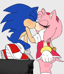 accessory anthro blue_body blue_fur boots bracelet butt clothing crouching dress duo eyelashes eyes_closed female footwear fur gloves hair_accessory hairband hand_on_face handwear jewelry kissing male male/female pink_body pink_fur shoes simple_background tail tan_body tan_skin treno_art sega sonic_the_hedgehog_(series) amy_rose sonic_the_hedgehog eulipotyphlan hedgehog mammal hi_res