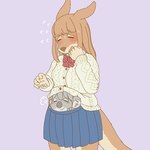 anthro clothed clothing duo female kemono pouch_(anatomy) school_uniform uniform ekaki510 kangaroo koala macropod mammal marsupial vombatiform 1:1