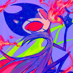 2_horns ambiguous_gender anthro biped clothed clothing empty_eyes fingers fire horn red_eyes solo blipbugbug hollow_knight_(franchise) team_cherry grimm_(hollow_knight) arthropod 1:1 male_(lore)