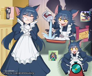 clothing crossgender female humanoidized maid_uniform mtf_crossgender solo uniform yellow_eyes morgzkun metro-goldwyn-mayer tom_and_jerry thomas_cat animal_humanoid cat_humanoid felid felid_humanoid feline feline_humanoid felis humanoid mammal mammal_humanoid hi_res