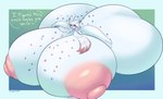 anthro big_breasts big_butt big_nipples breasts butt dialogue female huge_breasts huge_butt huge_nipples hyper hyper_breasts hyper_butt hyper_nipples immobile lying nipples solo moonlitmoff nintendo pokemon generation_4_pokemon pokemon_(species) togekiss hi_res