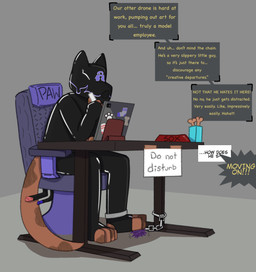 anthro bdsm bondage bound clothing drawing_in_a_drawing drone feet hood latex latex_clothing latex_skinsuit lock_symbol male simple_background skinsuit solo spike_ball stress_ball tail text tight_clothing mrpawpaw sox_the_otter mammal mustelid otter digital_media_(artwork) english_text hi_res