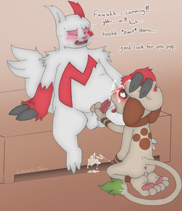 anthro anus balls blush bodily_fluids cum cum_in_mouth cum_inside cum_on_face cum_on_ground degradation dirty_talk dominant duo feet fellatio genital_fluids genitals hand_on_head heart_eyes heart_symbol male male/male marking_territory oral pawpads paws penile precum sex size_difference sweat talons toes tongue tongue_out weight_difference lucario-desu nintendo pokemon generation_2_pokemon generation_3_pokemon pokemon_(species) smeargle zangoose hi_res