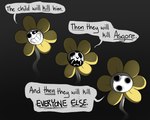 black_background dialogue looking_at_viewer male multiple_expressions not_furry plant simple_background solo text blinkpen undertale undertale_(series) flowey_the_flower elemental_creature flora_fauna 2015 5:4 english_text low_res