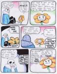 aftertale animated_skeleton bone clothed clothing comic dialogue elemental_creature english_text flora_fauna flowey_the_flower loverofpiggies male not_furry plant sans_(undertale) skeleton teeth text undead undertale undertale_(series)