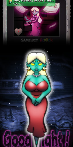 big_breasts blonde_hair breasts cemetery clothing dress ear_piercing ear_ring female game_over gameplay_mechanics gem ghost_tail glowing glowing_body green_body green_skin gui hair health_bar jewelry keyboard_instrument long_hair mansion musical_instrument necklace pearl_(gem) pearl_necklace piano piercing playing_music purple_clothing purple_dress red_clothing red_dress ring_piercing solo taunting text tombstone upright_piano yellow_eyes naked_dan game_boy game_boy_family luigi's_mansion mario_bros nintendo melody_pianissima ghost humanoid spirit absurd_res hi_res