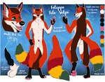 animal_genitalia animal_penis anthro anus balls butt canine_genitalia canine_penis dreadlocks erection fur genitals male markings multicolored_body multicolored_fur penis rastafarian sheath solo tail tail_markings text meoxie canid canine fox mammal absurd_res english_text hi_res model_sheet