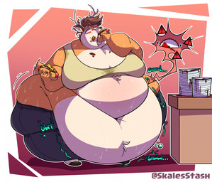 anthro antlers bedroom_eyes belly belly_blush belly_overhang belly_rolls big_belly big_moobs bloated blush bodily_fluids body_blush bottom_heavy cankles chubby_cheeks deep_navel dirty_dishes double_chin ear_piercing fat_arms fat_rolls feederism food horn huge_belly huge_moobs huge_thighs hyper hyper_belly leg_rolls looking_pleasured low-riding male messy messy_eater moobs morbidly_obese morbidly_obese_male narrowed_eyes navel obese obese_male overweight overweight_male piercing pressure_gauge seductive solo stuffing sweat sweat_stain thick_thighs wide_hips skalesstash plexel deer mammal hi_res