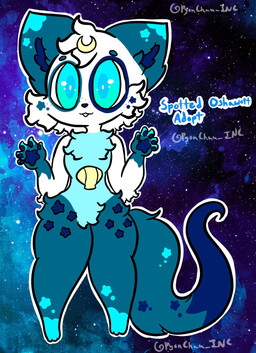5_fingers ambiguous_gender anthro blue_body blue_eyes blue_fur fingers fur moon seashell shell solo star tail white_body lewdchuu nintendo pokemon generation_5_pokemon oshawott pokemon_(species) hi_res