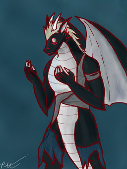 anthro male simple_background solo surprised tail transformation antifreezetea mythology aiden_(antifreeze) dragon mythological_creature mythological_scalie scalie full-length_portrait portrait source_request