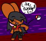 anthro female pokeball solo standard_pokeball crazygreyrabbit rabbitexe nintendo pokemon shadebunny lagomorph leporid mammal rabbit