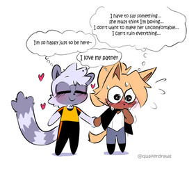 anthro blush blush_lines blushy bodily_fluids bottomwear brown_body brown_fur chibi cloak clothed clothed_anthro clothed_female clothing duo female female/female floating_heart fully_clothed fully_clothed_anthro fully_clothed_female fur grey_body grey_bottomwear grey_clothing grey_fur grey_pants hand_holding long_tail multicolored_body multicolored_fur nervous pants shaking shirt smile spandex_suit sweat sweating_profusely sweaty_face tail text thought thought_bubble thoughts topwear white_clothing white_shirt white_topwear yellow_clothing yellow_shirt yellow_topwear quavernsfw idw_publishing sega sonic_the_hedgehog_(comics) sonic_the_hedgehog_(idw) sonic_the_hedgehog_(series) tangle_the_lemur whisper_the_wolf canid canine canis lemur mammal primate strepsirrhine wolf english_text hi_res