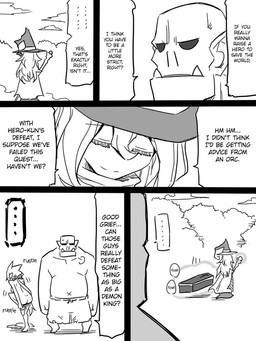 clothing death female magic magic_user male not_furry text undressing jin_(mugenjin) elfxorc elf human humanoid mammal orc 3:4 comic english_text monochrome
