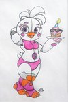 anthro beak big_eyes blush clothing cupcake duo eyewear female food footwear machine pose slightly_chubby smile socks solo_focus stirrup_socks sunglasses thick_thighs wide_hips pillothestar five_nights_at_freddy's freddy_fazbear's_pizzeria_simulator scottgames ultimate_custom_night cupcake_(fnaf) funtime_chica_(fnaf) animatronic avian bird chicken food_creature galliform gallus_(genus) phasianid robot 2018 full-length_portrait portrait traditional_media_(artwork)