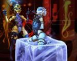 bdsm duo electricity female ice helaviskrew bioware electronic_arts mass_effect alien alien_humanoid drell humanoid prothean hi_res smaller_version_at_source