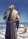 anthro drinking magic_user male shaman solo tail tribal_spellcaster winter boziee mythology fan_character dragon mythological_creature mythological_scalie scalie absurd_res hi_res