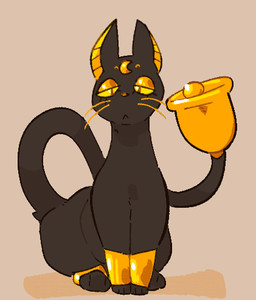 ambiguous_gender bell bell_tail big_butt black_body black_fur butt feral fur gold_(metal) gold_jewelry huge_butt jewelry looking_at_viewer markings moon_(marking) solo unimpressed whiskers catjamn beta_pokemon_games nintendo pokemon pokemon_gold_beta berurun beta_pokemon_(species) 2025 low_res