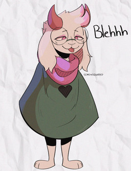 3_toes ambiguous_gender anthro barefoot blep eyeliner eyewear feet floppy_ears fluffy glasses green_outfit heart_symbol horn lop_ears makeup paper_background paws philtrum pink_eyeliner pink_eyes pink_horn pink_scarf plantigrade scarf simple_background solo text textured_background toes tongue tongue_out white_background white_body simonsquared deltarune undertale_(series) ralsei bovid caprine darkner goat mammal absurd_res digital_drawing_(artwork) digital_media_(artwork) english_text hi_res signature
