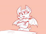 anthro breasts cleavage clothed clothing crossed_arms duo female female_anthro humor male what wings shoutingisfun sound_warning can't_enjoy sega sonic_the_hedgehog_(series) anon rouge_the_bat bat human mammal 2023 4:3 animated digital_media_(artwork) short_playtime sketch sound voice_acted webm