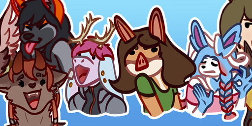 anthro brown_body brown_hair chibi clothed clothing female group hair male sjevi aardvark mammal digital_drawing_(artwork) digital_media_(artwork)