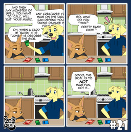 card card_game dialogue gaming humor male playing_card text ariesartist bird_dog canid canine canis domestic_dog fennec_fox fox hunting_dog labrador mammal retriever true_fox alpha_channel comic english_text hi_res