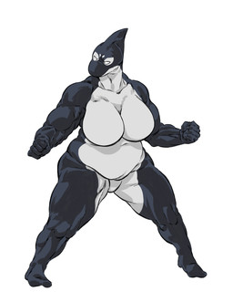 2_toes 5_fingers anthro belly big_breasts biped black_body black_fin breasts collarbone countershade_legs countershade_neck countershade_snout countershade_torso countershading empty_eyes eye_markings eyebrows featureless_breasts featureless_crotch feet female fin fingers fist head_turned humanoid_hands looking_aside markings monotone_breasts mouth_closed multicolored_body musclegut muscular muscular_anthro muscular_arms muscular_female nude nude_anthro nude_female plantigrade pose simple_background slightly_chubby slightly_chubby_anthro slightly_chubby_female snout solo standing straight_legs thick_neck three-quarter_view toes two_tone_body white_background white_body white_breasts white_countershading white_eyebrows white_eyes white_markings 4chan_anon unknown_artist dc_comics orca_(dc) cetacean dolphin mammal marine oceanic_dolphin orca toothed_whale 2025 absurd_res digital_drawing_(artwork) digital_media_(artwork) full-length_portrait hi_res portrait
