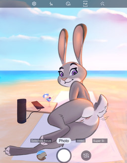 animal_genitalia anthro anus balls beach biped butt butt_focus camera camera_view casual_nudity cellphone electronics eyelashes female fur genitals grey_body grey_ears grey_fur grey_tail looking_at_viewer male nude nude_beach nudist outdoor_nudity outside perineum phone pink_inner_ear pink_nose purple_eyes rear_view sand scut_tail seaside sheath short_tail smartphone solo tail text vulva water white_body white_fur white_tail trevart disney zootopia judy_hopps lagomorph leporid mammal rabbit 2020 absurd_res english_text hi_res signature