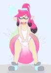 blush clothed clothing diaper diaper_use embarrassed excessive_feces feces femboy green_eyes hair hyper hyper_feces hyper_mess hyper_soiling male pink_hair pooping scatplay simple_background soiled_diaper soiling soiling_diaper solo unclean_diaper used_diaper wearing_diaper chocomintshake nintendo splatoon animal_humanoid cephalopod cephalopod_humanoid humanoid inkling marine marine_humanoid mollusk mollusk_humanoid absurd_res hi_res