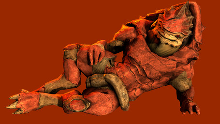 4_balls balls genitals leaning male multi_balls multi_genitalia muscular muscular_humanoid muscular_male not_furry penis pose red_background red_body red_scales scales simple_background solo thick_penis hadronighini bioware electronic_arts mass_effect urdnot_wrex alien humanoid krogan 3d_(artwork) digital_media_(artwork) hi_res pinup