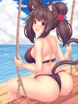 beach bikini blush brown_eyes brown_hair butt clothing cloud female hair hair_bun outside pupils sea seaside sitting sky slit_pupils solo swimwear swing two-piece_swimsuit water fastrunner2024 nekopara chocola_(sayori) animal_humanoid cat_humanoid felid felid_humanoid feline feline_humanoid humanoid mammal mammal_humanoid 2019 3:4 digital_media_(artwork) hi_res shaded