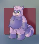 anthro balls belly flaccid foreskin genitals humanoid_genitalia humanoid_hands humanoid_penis male moobs nipples overweight overweight_anthro overweight_male penis solo young young_anthro cottoncandycoon mammal procyonid raccoon 2011