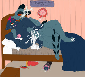 abdominal_bulge anthro areola ashtray balls bed big_balls big_breasts big_penis big_tail bodily_fluids breasts cigarette cum cum_in_vagina cum_inside cute_fangs dialogue dildo duo excessive_cum excessive_genital_fluids fangs female from_behind_position furniture genital_fluids genitals gynomorph gynomorph/female half-closed_eyes hand_on_breast humanoid_hands hyper impregnation impregnation_request internal intersex intersex/female lying narrowed_eyes navel nipples non-mammal_balls on_bed on_side ovum penetrable_sex_toy penetration penile penile_penetration penis pillow sex sex_toy size_difference smaller_female smaller_penetrated smoking sperm_cell spoon_position spooning tail teeth text tongue vaginal vaginal_penetration whiskers salaciouslx night_in_the_woods bea_santello mae_borowski alligator alligatorid crocodilian domestic_cat felid feline felis mammal reptile scalie 2018 absurd_res english_text hi_res