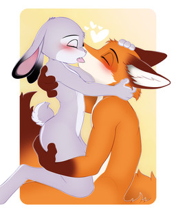anthro big_butt blush bodily_fluids butt caressing duo embarrassed eyes_closed female fluffy fluffy_tail french_kissing hand_on_butt heart_symbol hug huge_butt interspecies interspecies_romance intimacy kissing male male/female nude romantic saliva scut_tail seductive short_tail tail unolvidadomas disney zootopia judy_hopps nick_wilde canid canine european_rabbit fox lagomorph leporid mammal oryctolagus rabbit red_fox true_fox absurd_res hi_res