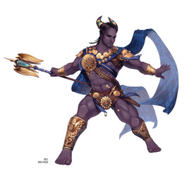 abs action_pose armor beard biped black_hair blue_eyes brown_body brown_horn brown_skin clothed clothing facial_hair front_view hair holding_object holding_staff horn long_hair male male_humanoid mouth_closed muscular muscular_humanoid muscular_male pecs pose simple_background skimpy solo staff standing text white_background apple-faced bioware dragon_age electronic_arts horned_humanoid humanoid qunari 2025 artist_name dated full-length_portrait hi_res portrait