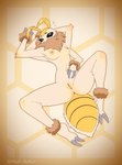 2_toes 3_fingers 4_arms ankle_tuft anthro arm_tuft arthropod_abdomen biped black_eyes breasts feelers feet female fingers genitals hand_behind_head leg_tuft multi_arm multi_limb neck_tuft nipples non-mammal_breasts non-mammal_nipples pussy reclining solo spread_legs spreading toes tuft wrist_tuft mrbuttonboi arthropod insect lepidopteran moth absurd_res hi_res