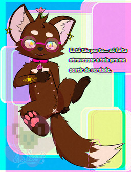 4_fingers 5_fingers 8_nipples anthro anus blue_eyes butt circuit claws collar eyewear fingers flower glasses glitch gloves_(marking) green_sclera leg_markings male markings multi_nipple multicolored_body neon nipples piercing pink_eyes plant ring_piercing smile socks_(marking) solo star teeth text tongue y_anus young helivystar helivy canid canine fox mammal absurd_res hi_res portuguese_text adult_(lore) herm_(lore)